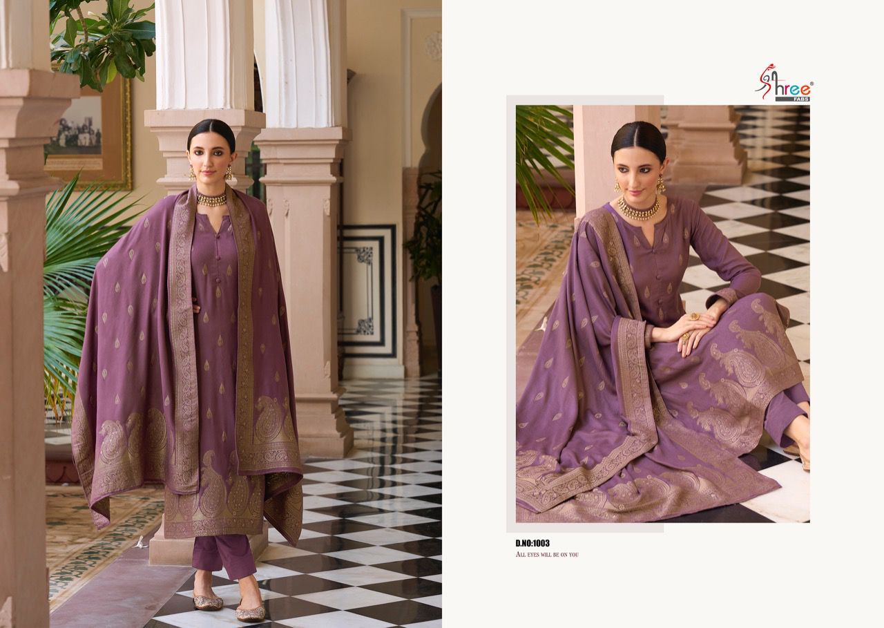 Shree Shiddat Fancy Festive Wear Pure Viscose Pashmina Printed Dress Material Collection 